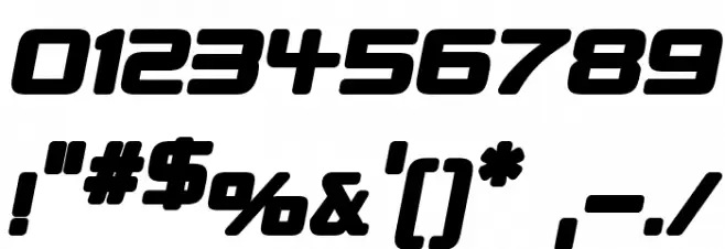 Republikaps - Ultra Italic Font OTHER CHARS