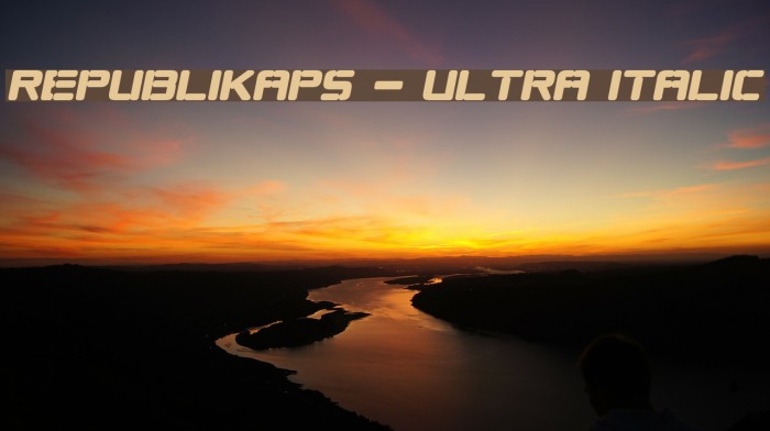 Republikaps - Ultra Italic Font examples