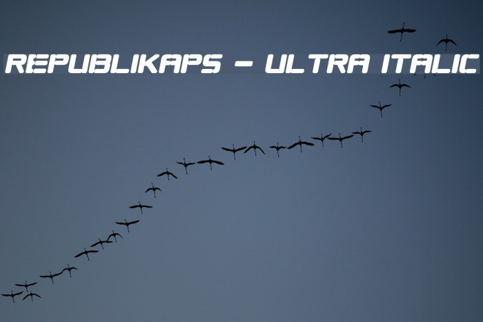 Republikaps - Ultra Italic Font examples