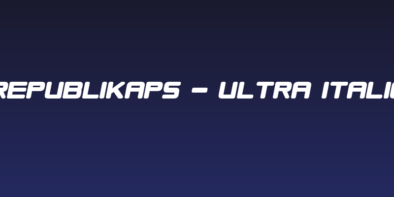 Republikaps - Ultra Italic Social Header