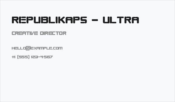 Republikaps - Ultra Business Card