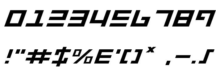 Repulsor Expanded Italic Font OTHER CHARS