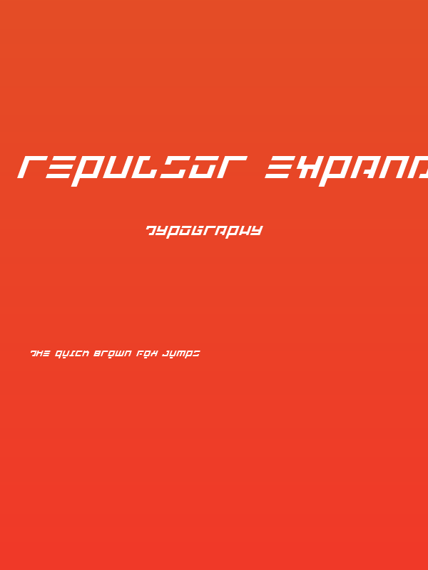 Repulsor Expanded Italic Poster