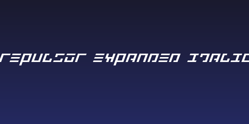 Repulsor Expanded Italic Social Header