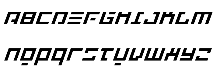 Repulsor Expanded Italic Font LOWERCASE