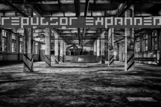 Repulsor Expanded Font examples