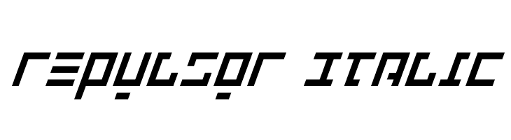 Repulsor Italic Font