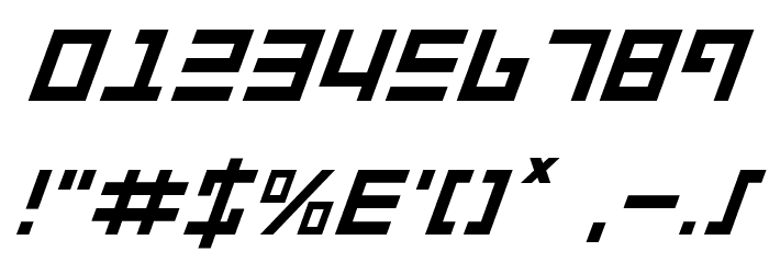 Repulsor Italic Font Alte caractere