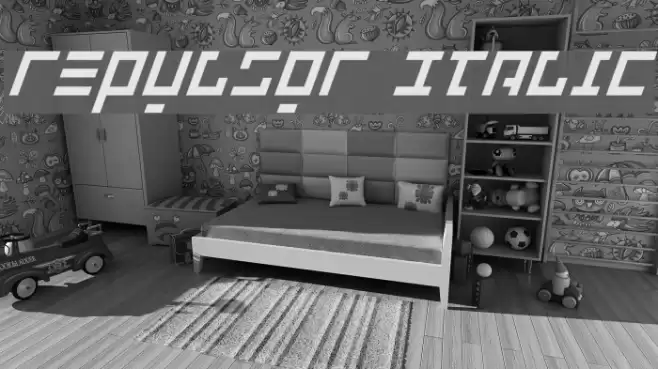 Repulsor Italic Font examples