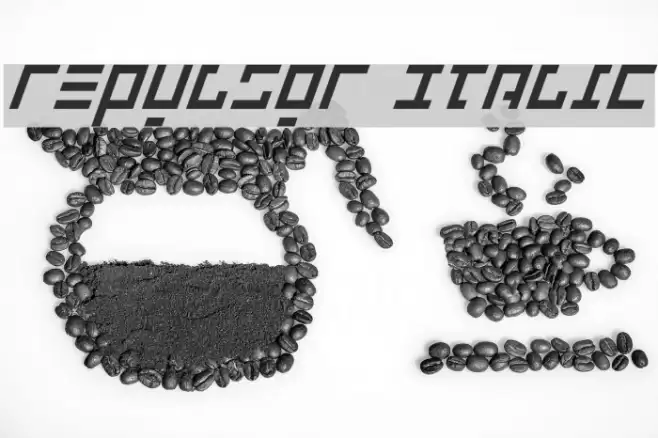 Repulsor Italic Font examples