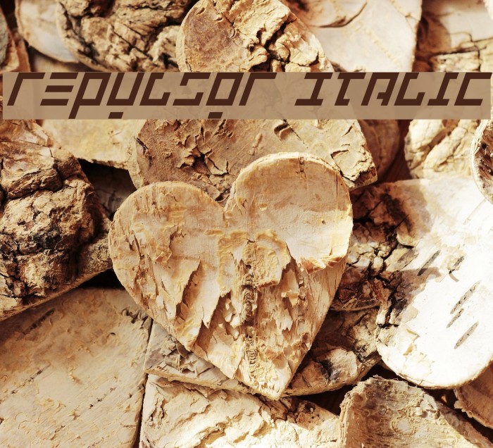 Repulsor Italic Font examples
