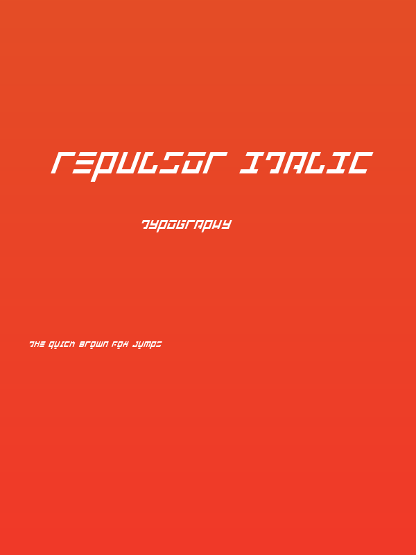 Repulsor Italic Poster