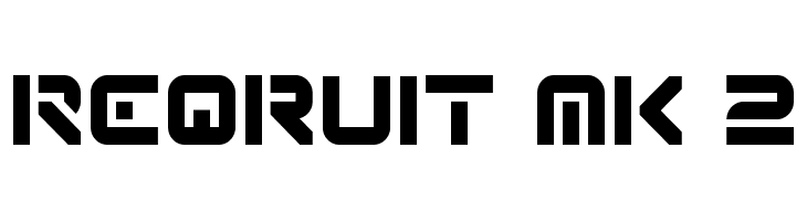 Reqruit Mk 2  font caratteri gratis