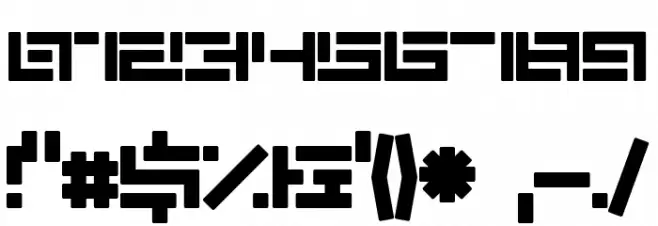 Reqtangular Font OTHER CHARS