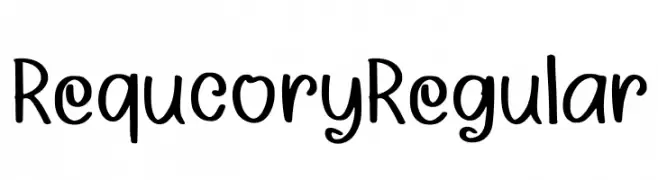 Requcory Regular  baixar fontes gratis
