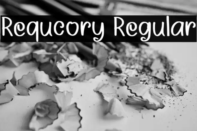 Requcory Regular フォント examples