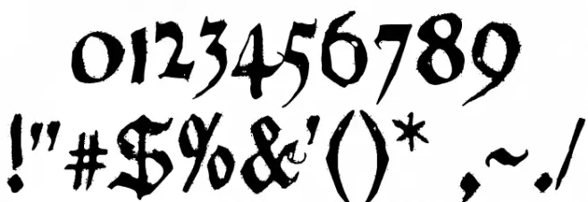 Requiem for A Font OTHER CHARS