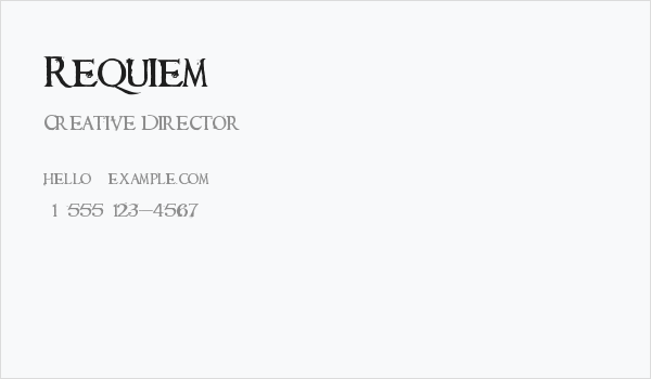 Requiem Business Card
