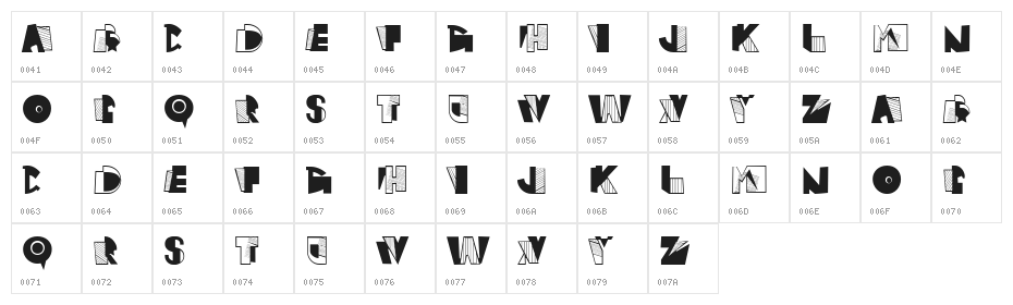 Requin Regular Character Map