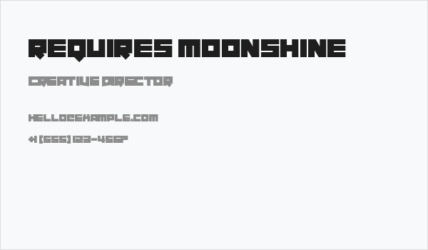Requires Moonshine Business Card