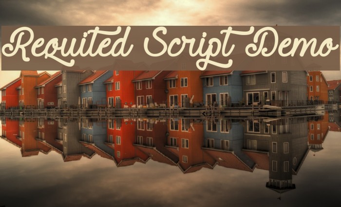 Requited Script Demo Caratteri examples