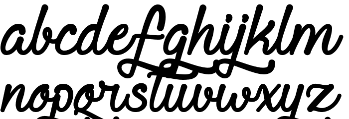 Requited Script Demo Caratteri MINUSCOLO