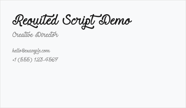Requited Script Demo Business Card