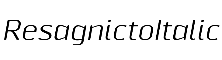 ResagnictoItalic Font