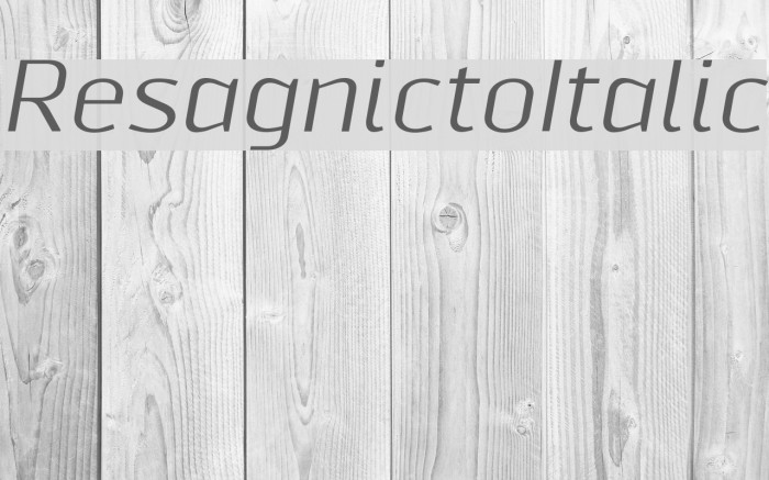 ResagnictoItalic Font examples