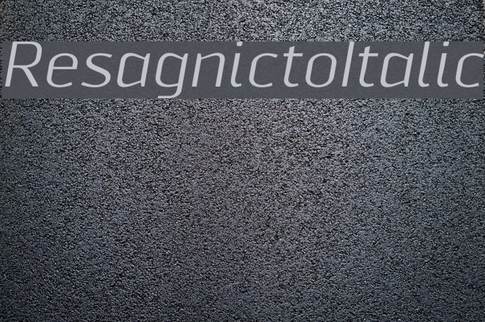 ResagnictoItalic Font examples