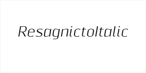 ResagnictoItalic Logo