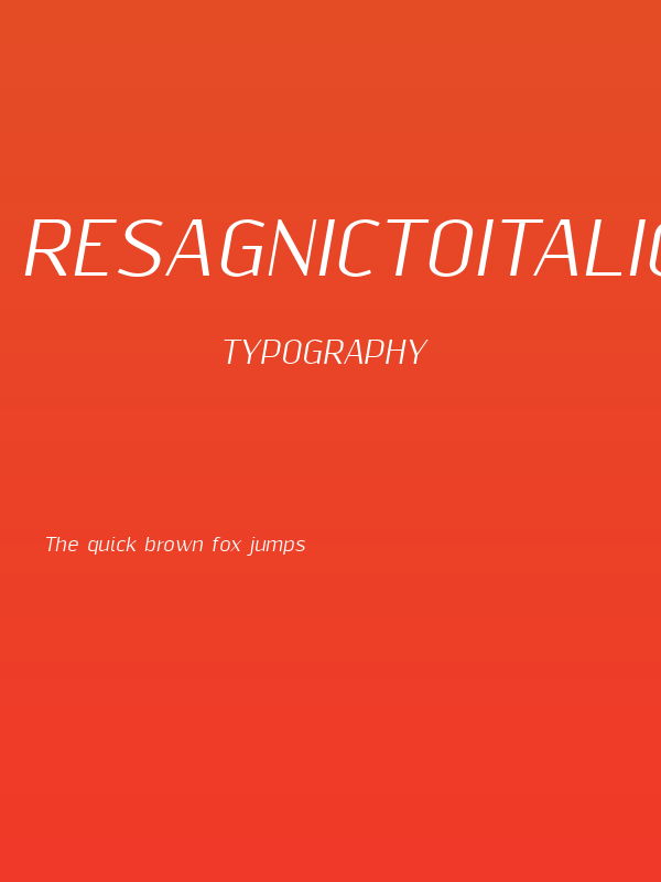 ResagnictoItalic Poster