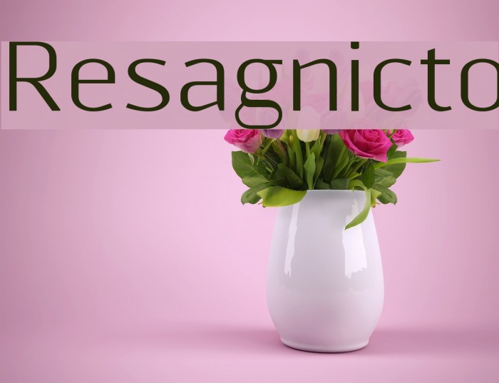 Resagnicto Font examples