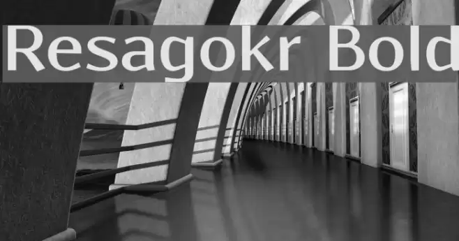 Resagokr Bold Schriftart examples