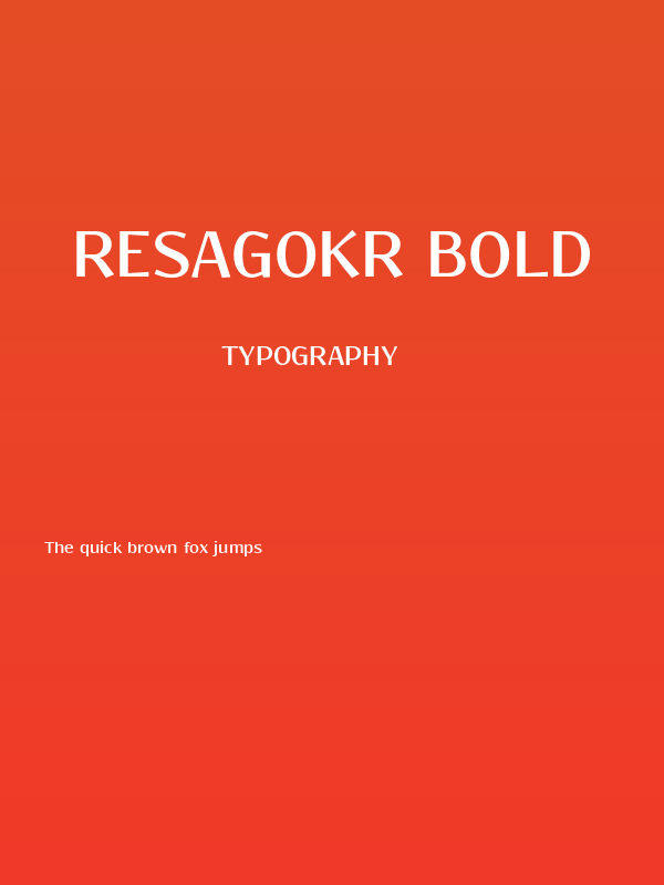 Resagokr Bold Poster