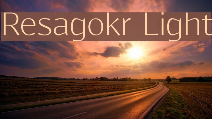 Resagokr Light Font examples