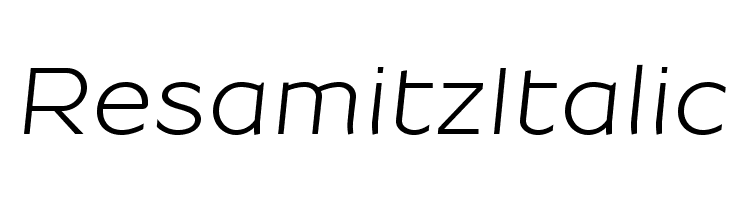 Resamitz Italic  नि: शुल्क फ़ॉन्ट्स डाउनलोड