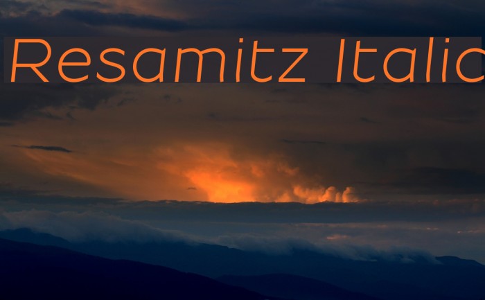 Resamitz Italic Font examples
