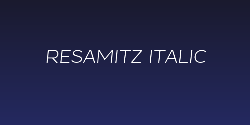 Resamitz Italic Social Header
