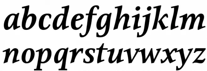 Resavska BG-Bold Italic Font LOWERCASE