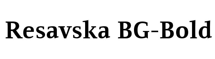 Resavska BG-Bold Font