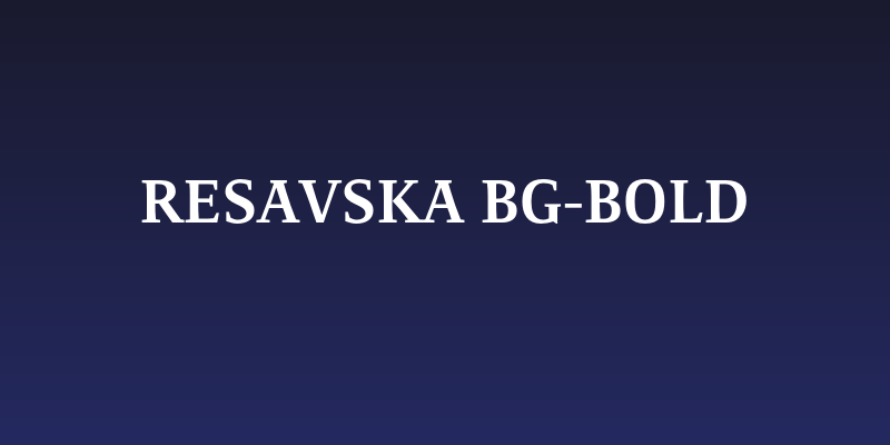 Resavska BG-Bold Social Header