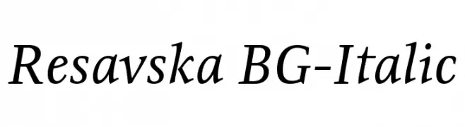 Resavska BG-Italic  لخطوط تنزيل
