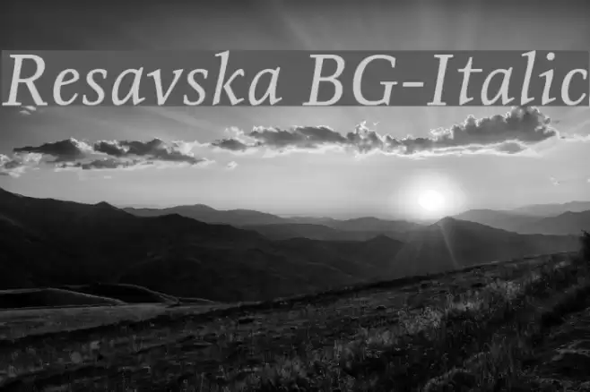 Resavska BG-Italic フォント examples