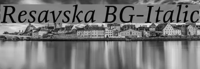 Resavska BG-Italic フォント examples