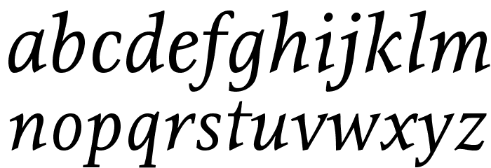 Resavska BG-Italic Font LOWERCASE