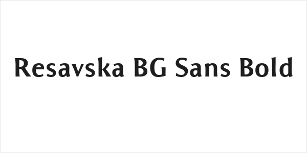 Resavska BG Sans Bold Logo