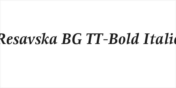 Resavska BG TT-Bold Italic Logo