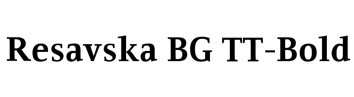 Resavska BG TT-Bold Font