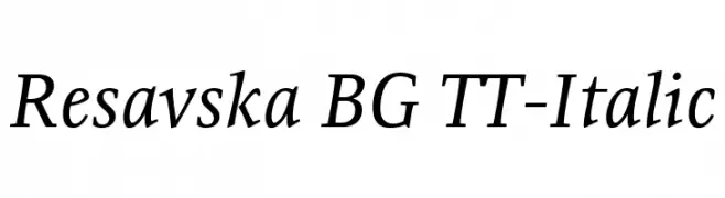 Resavska BG TT-Italic  Fuentes Gratis Descargar